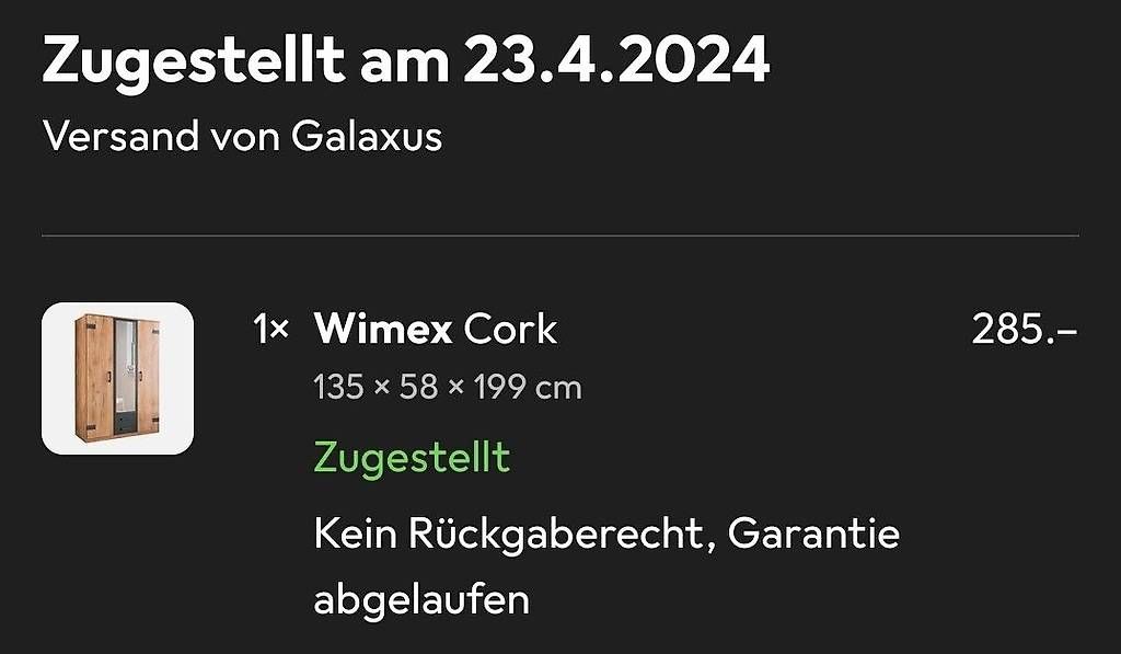 Armadi: Wimex Cork Kleiderschrank – Usato da Gümligen venduto da toomson 2