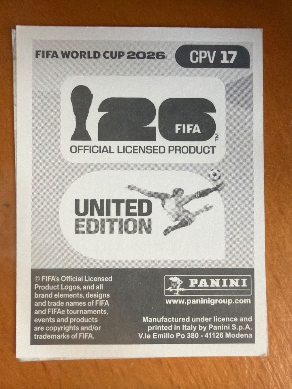 Panini Sammelbilder & Trading cards: Panini CPV17 – Gebraucht aus Susten von Rechnun 1