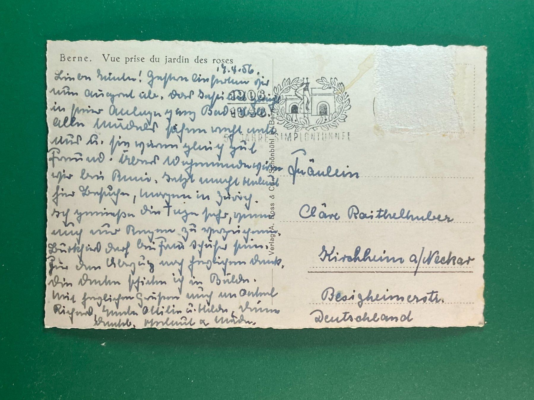 Cartoline postali: Bern - Ausblick vom Rosengarten – Usato da Steg VS venduto da danwer74 1