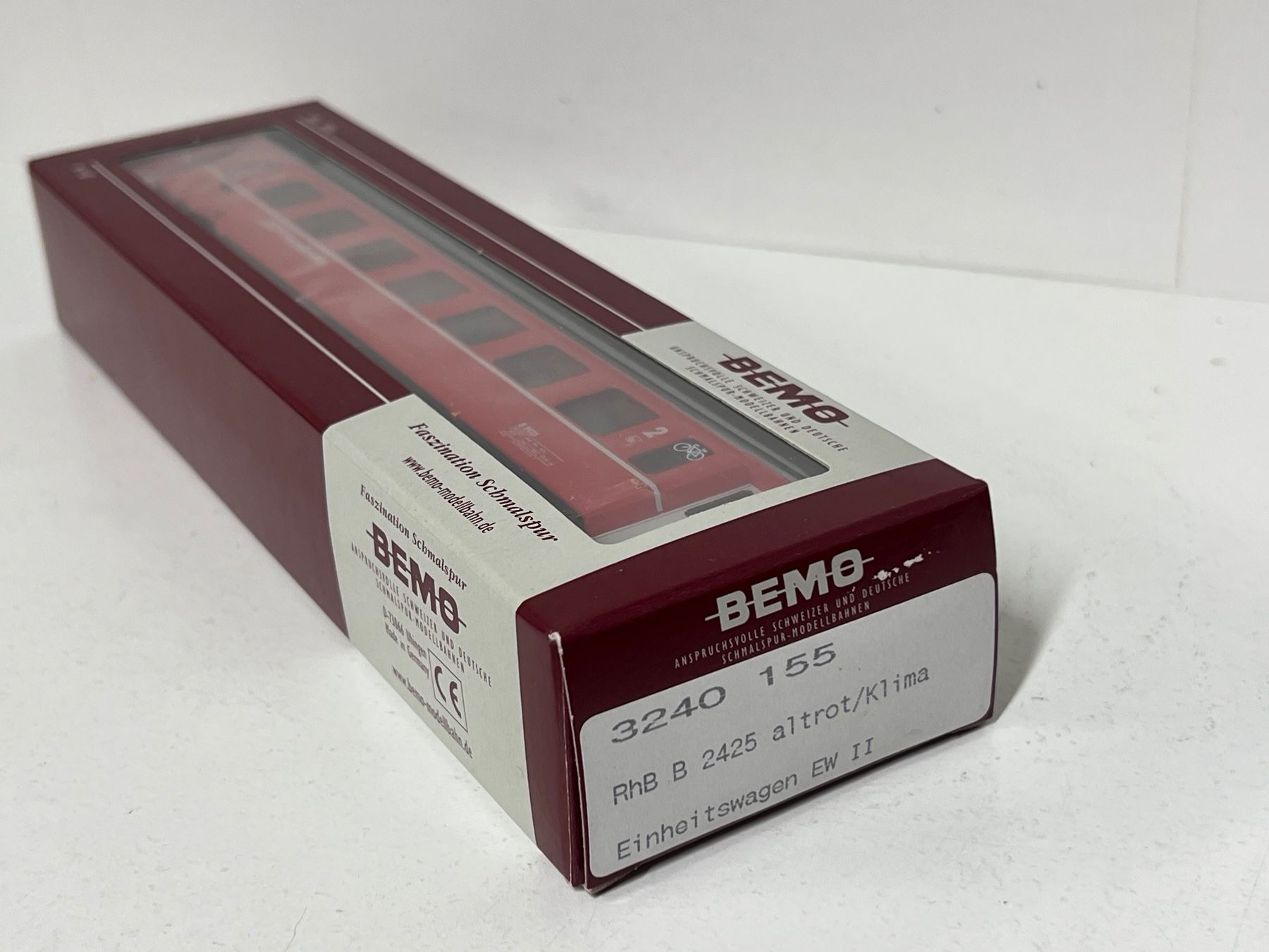 Bemo Modelleisenbahnen: Bemo 3240 755 RB B 2425 altrot/Klima – Neu und originalverpackt aus Neuenhof von ludovicco 2