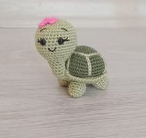 Schildkröte-Schlüsselanhänger, Handarbeit, Amigurumi