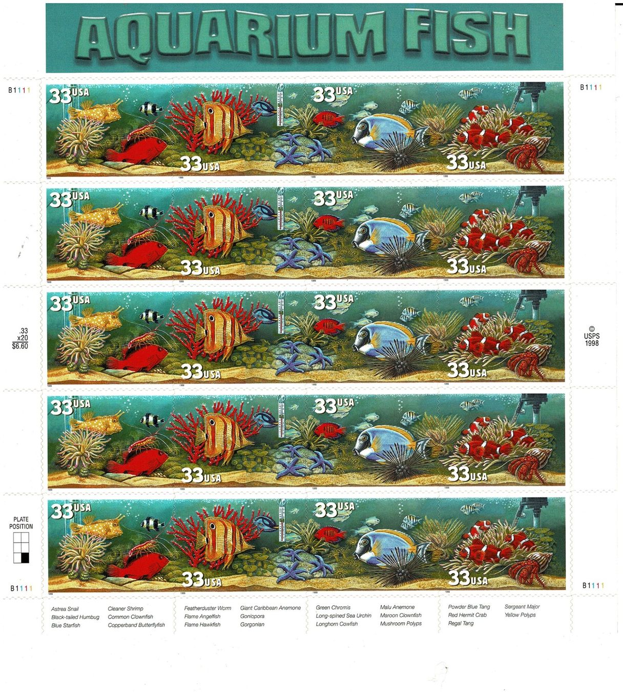 Alle Briefmarken: Aquarium Fish 1 KB selbstklebend neu ** – Neu (gemäss Beschreibung) aus Lausanne von Whorvath