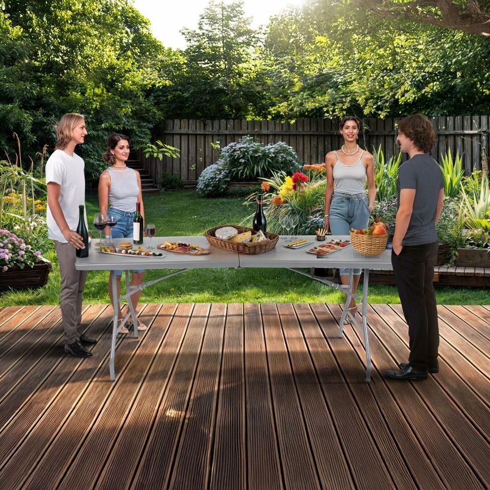 Tables: Arebos Klapptisch 180 cm Antrazhit – Neuf (Voir description) à Nebikon par warendiscount 2