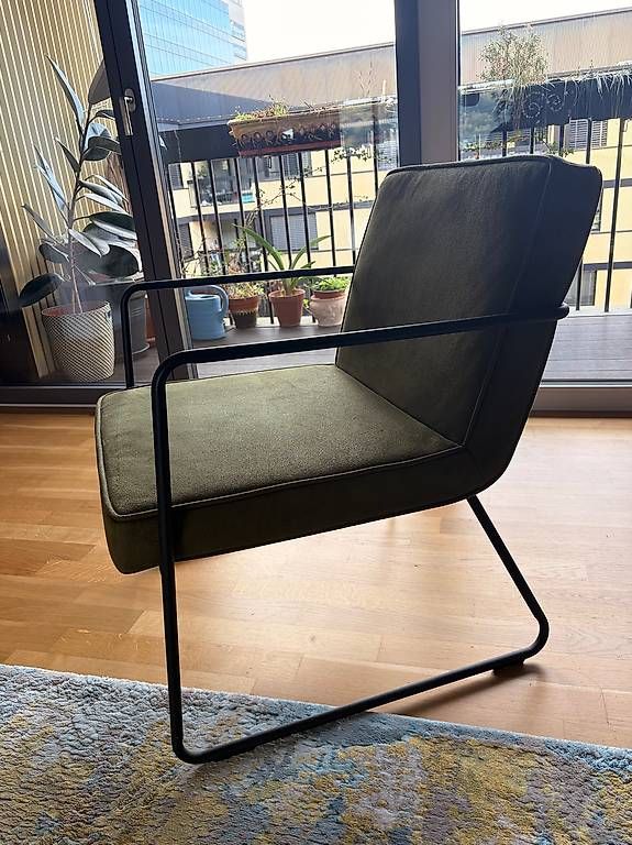 Poltrone: Olivgrüner Design-Sessel – Nuovo e nell'imballaggio originale da Schlieren venduto da fio_7ltb 4