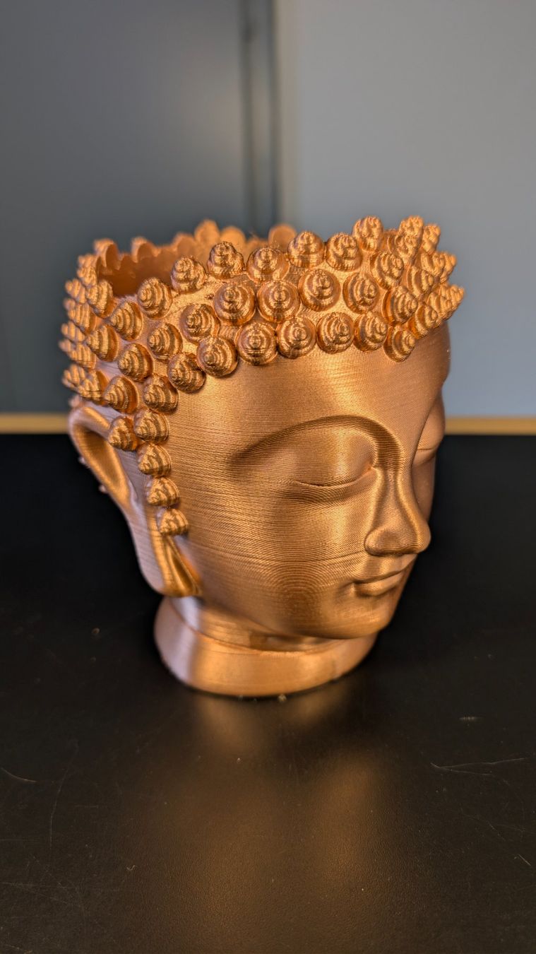 Vasen & Gefässe: Buddha Head Decorative Vase – Testa Oro 3D – Neu (gemäss Beschreibung) aus Roveredo GR von 3D_ZAGA