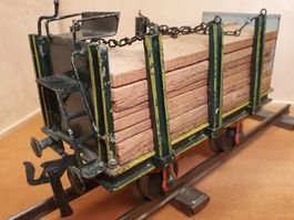Uralter Märklin 1833G Bretterwagen in Spur 1.