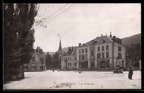 Ansichtskarten: AK Fleurier, La Place, 1912 – Gebraucht aus Berlin von bartko-reher