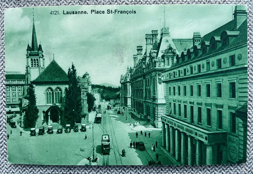 AK Lausanne Place St. Francois mit Tram und Verkehr Kaufen auf Ricardo