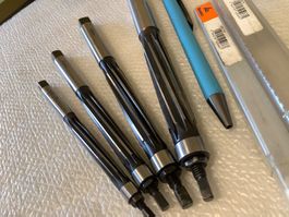 4 HSS Hand Reibahlen nachstellbar, Ø8, 10, 12, 15, tw. Neu
