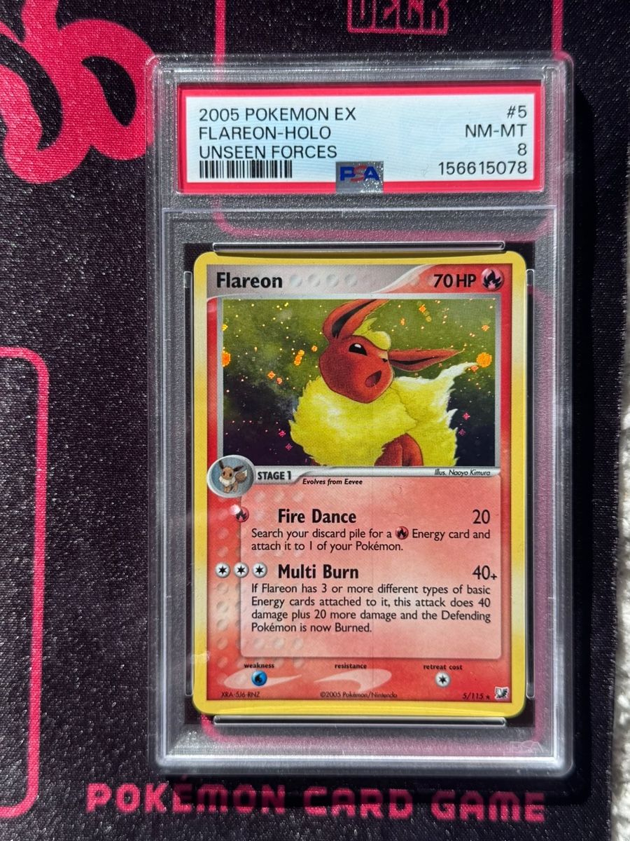 Pokémon Sammelbilder & Trading cards: Flareon holo #5 Unseen Forces psa8 – Gebraucht aus Oberrohrdorf von HOLO_LEGENDS