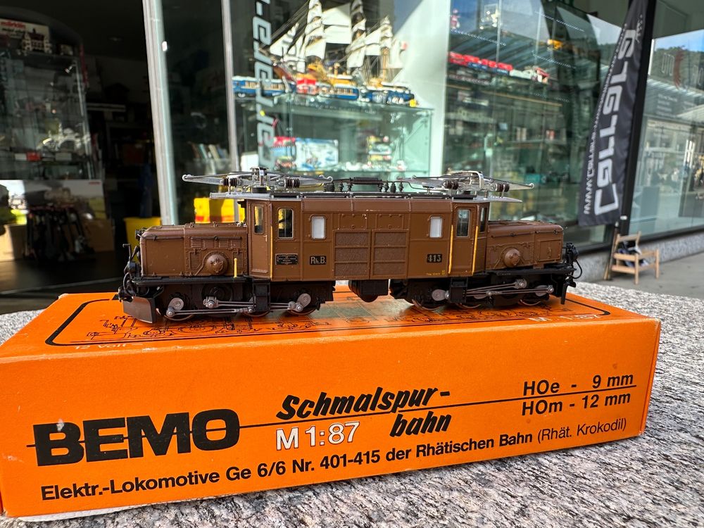 Bemo H0m Ge 6/6 413 Krokodil TOP CONDITION 1255 1