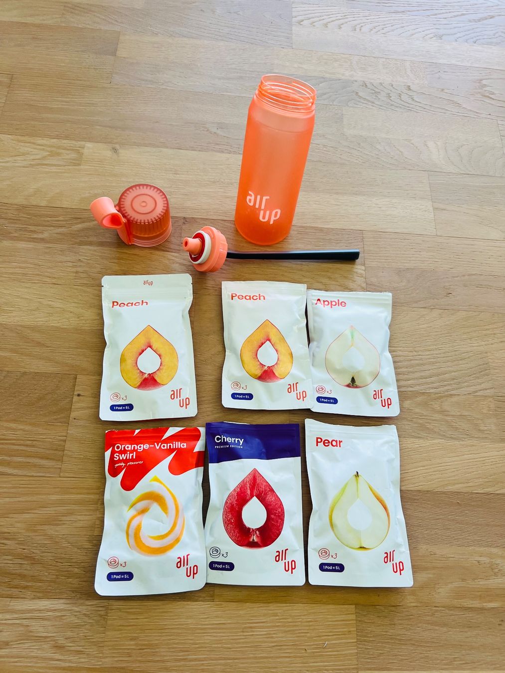 Air Up Trinkflasche Orange mit 6 verschiedenen Pods! (D'occasion)  Winkel  pour CHF 20  avec livraison | Acheter sur Ricardo