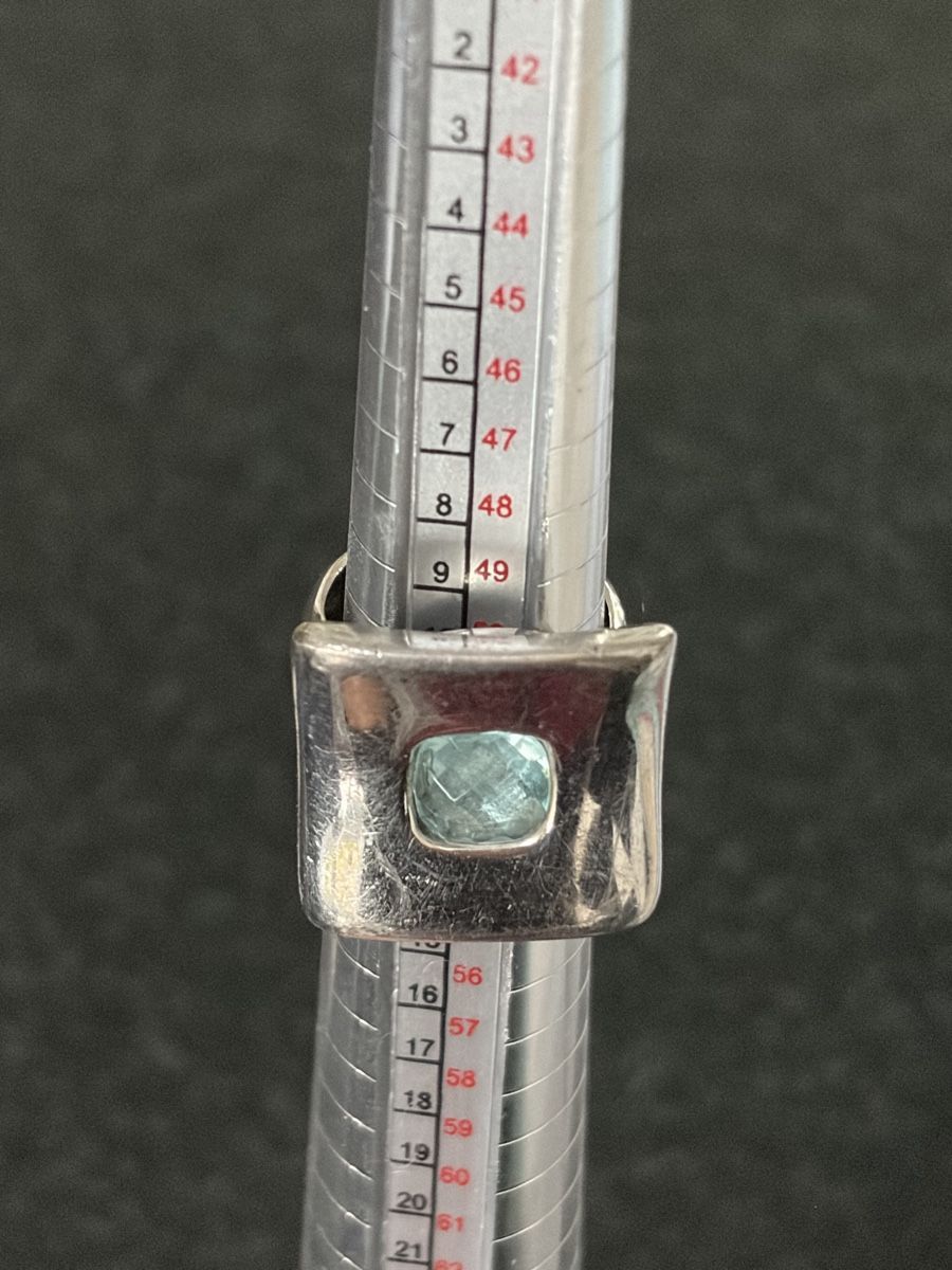 Anelli: Ring 925 Silber mit hellblauem/aquafarbenem Edelstein Gr.54 – Usato da Estavayer-le-Lac venduto da Mimmy02 3