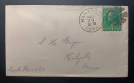 U.S.A, Kunststempel von Hartford, nach Holyoke, 1880er Jahre