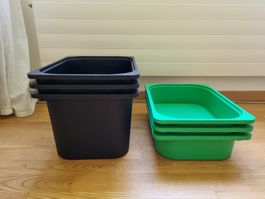 TROFAST Boxen -  3x Grün und 3x Schwarz