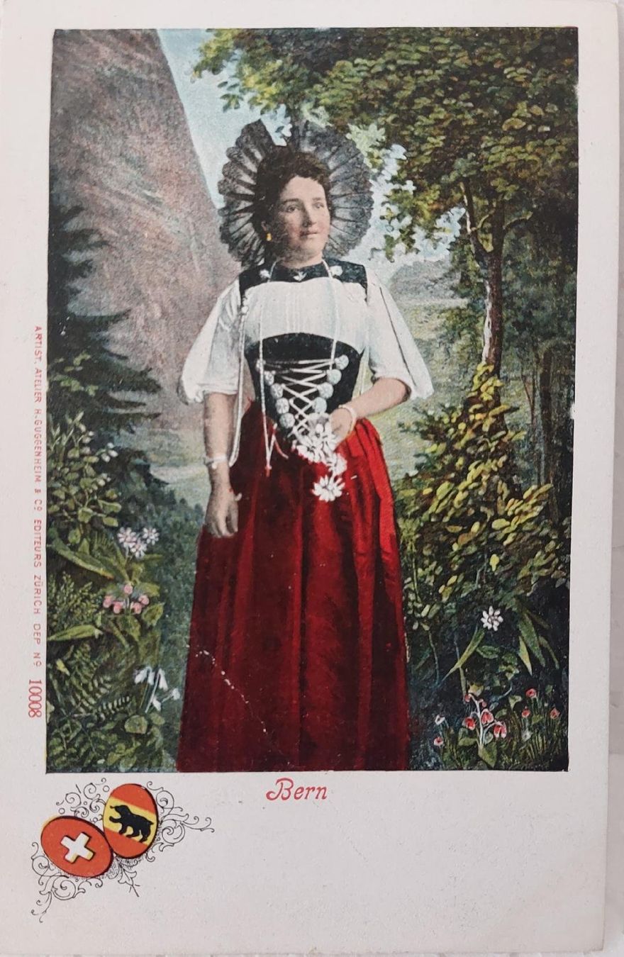 Cartoline postali: Berner Tracht - Costume Bernois – Usato da Delémont venduto da Domdom1