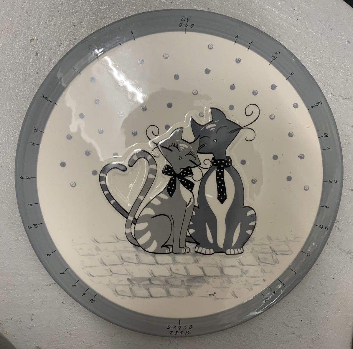 Piatti di portata: Steingut Küchen Tablett/Platte- Katzen Dekor 31cm – Usato da Hüttikon venduto da abarb 1
