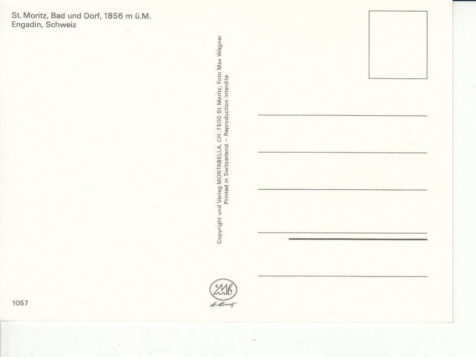 Cartoline postali: St. Moritz 8 um 1995 – Usato da Bürglen TG venduto da StampGraf 1