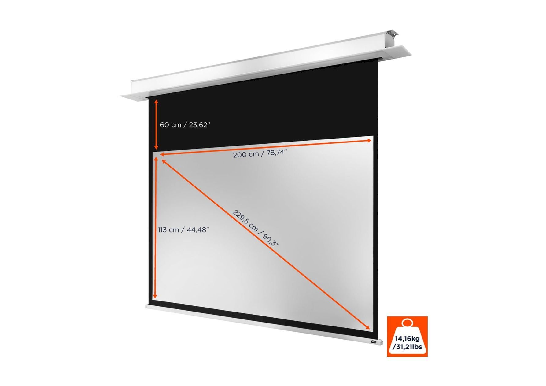 Heimkino: celexon PRO Plus Einbauleinwand 200x113 – Neu und originalverpackt aus Bottighofen von zaap 4