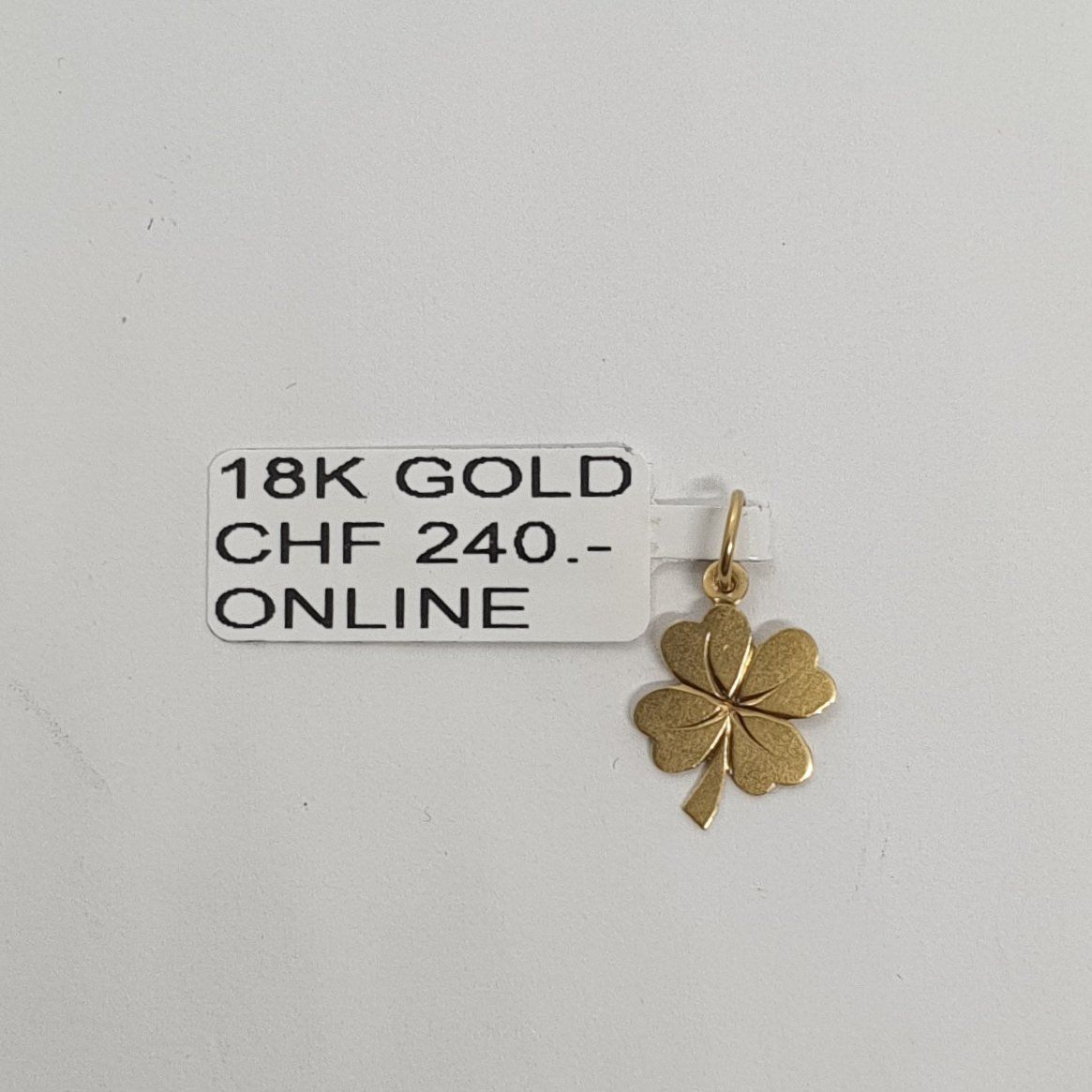 Ciondoli: Echt 18K Gold Anhänger - Kleeblatt – Usato da Luzern venduto da Goldhaus-Luzern 1