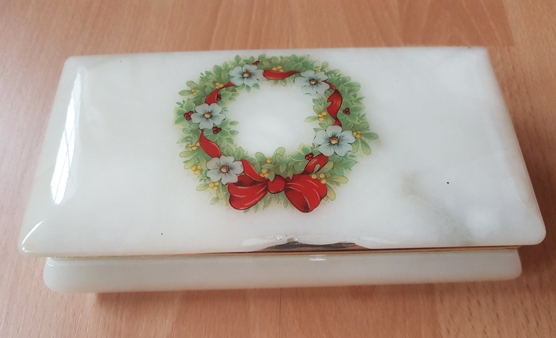 Portagioie: STEIN-SCHMUCKSCHATULLE-DOSE (MARMOR?) – Usato da Sax venduto da spazieren