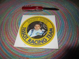 JACKY ICKX TISSOT RACING TEAM//MOTORSPORT AUFKLEBER ANTIK