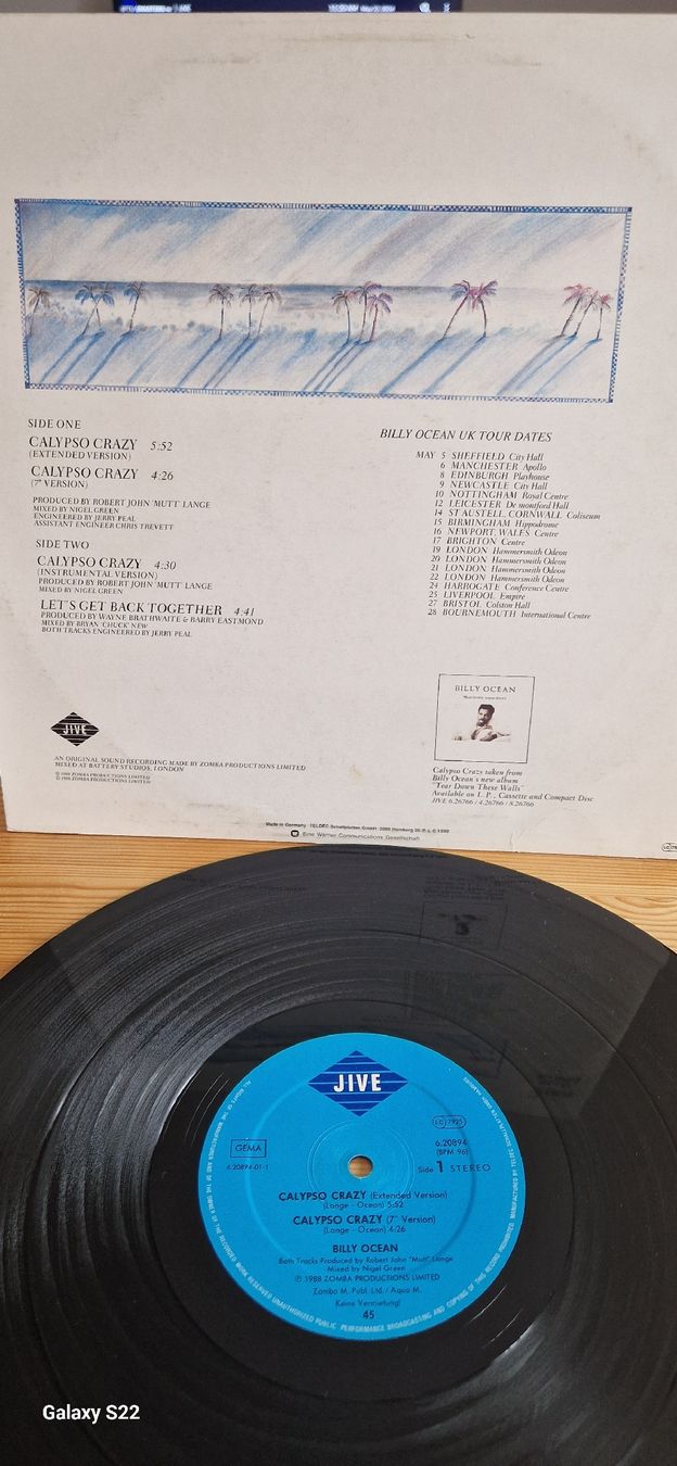Dischi in vinile: Billy Ocean – Calypso Crazy – Usato da Yvonand venduto da RF-VINYL 3
