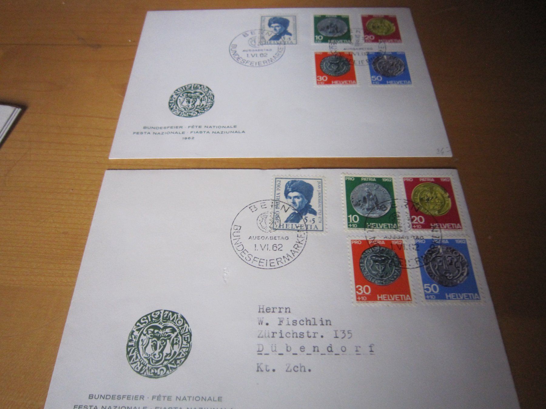 Tutti i francobolli: PP 1962 FDC mit/ohne Adresse – Usato da Gordola venduto da Polentaefung