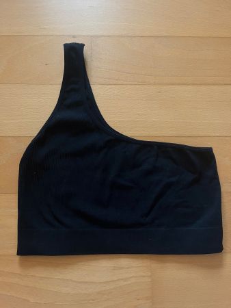Bandeau-Top schwarz mit einem Träger - H&M (M)