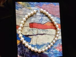 Elegante Perlenkette, Weiss - zeitloser Schmuck-Klassiker!