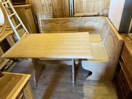 ART 995-H Table et banc d'angle chêne sablé