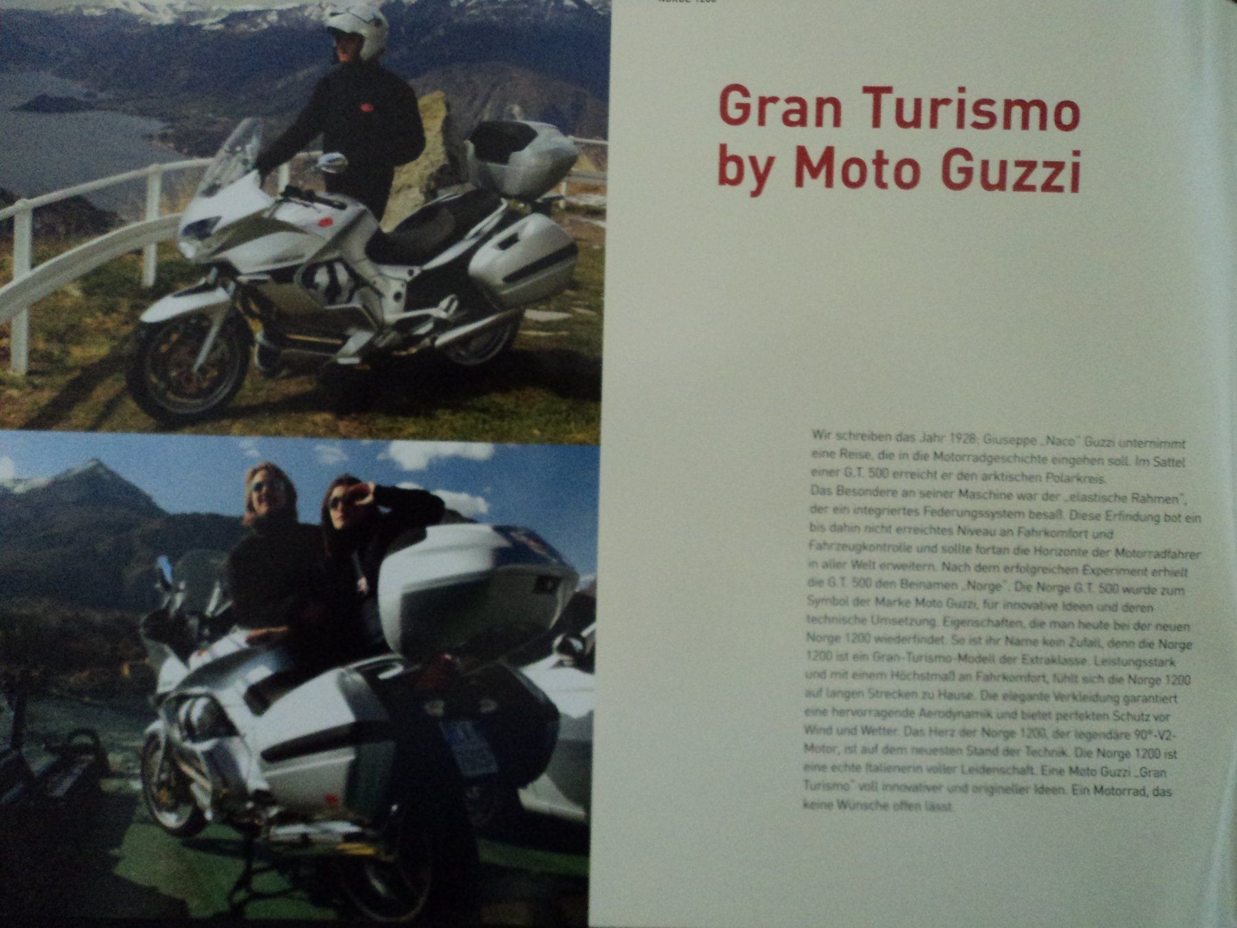 Moto Guzzi Documenti: Prospekt Moto Guzzi Norge 1200 – Usato da Schwarzenburg venduto da modelCARama 2