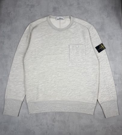 Stone Island Pull Pochette Poitrine Gris - XL