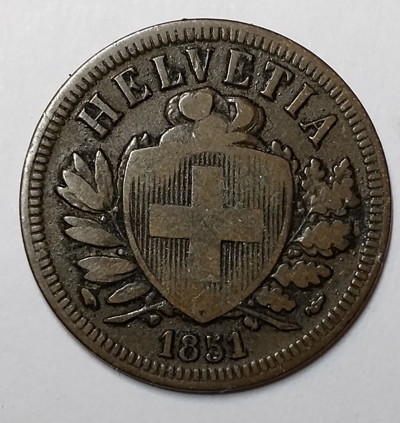 Tutti le monete: 2 Rappen Münze von 1851 – Usato da Zofingen venduto da sterazo 2