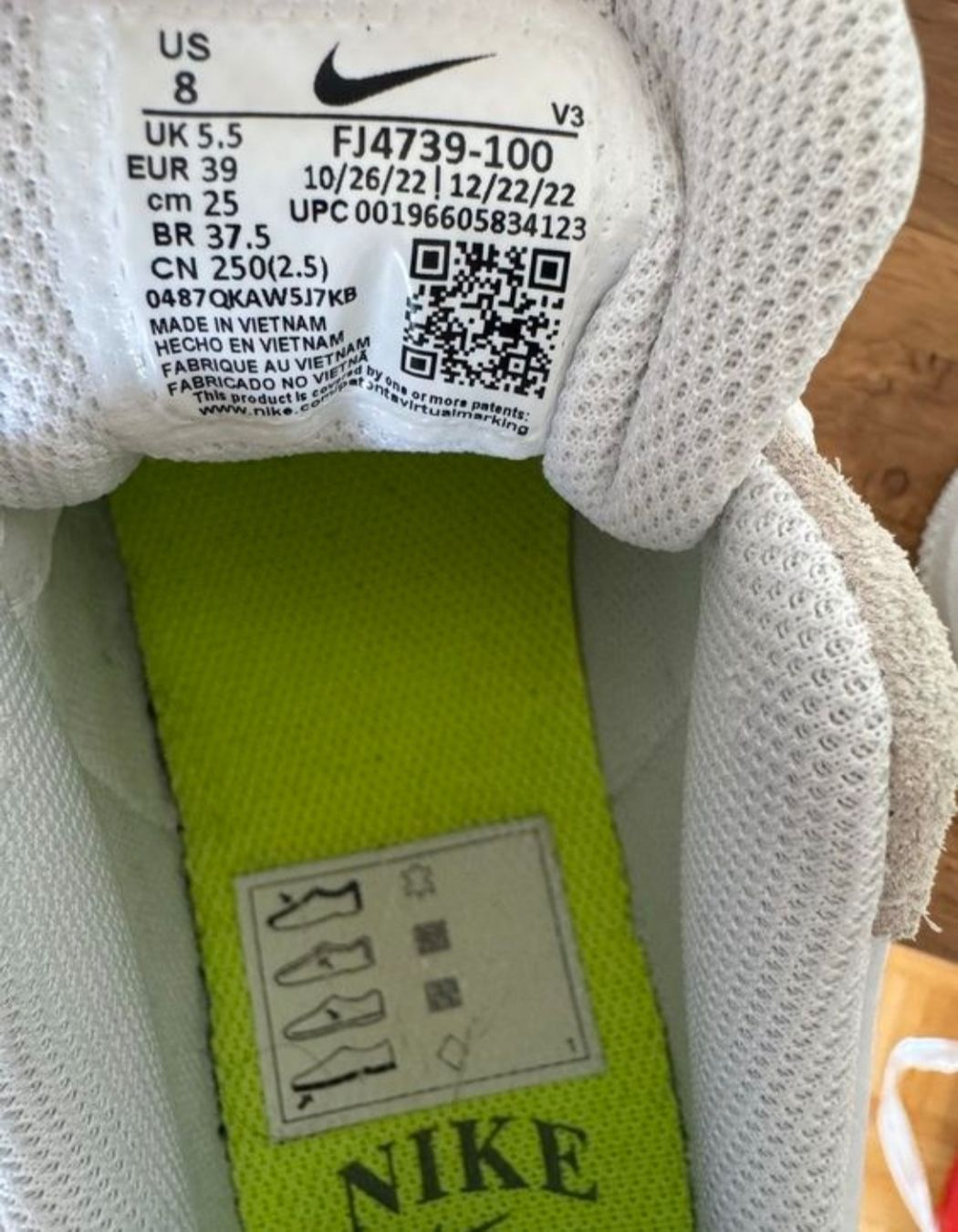 Nike Scarpe da donna: Baskets Nike Air Force 1 blanc vert taille 39 – Nuovo (secondo la descrizione) da Biel/Bienne venduto da Edi5Roli3 7