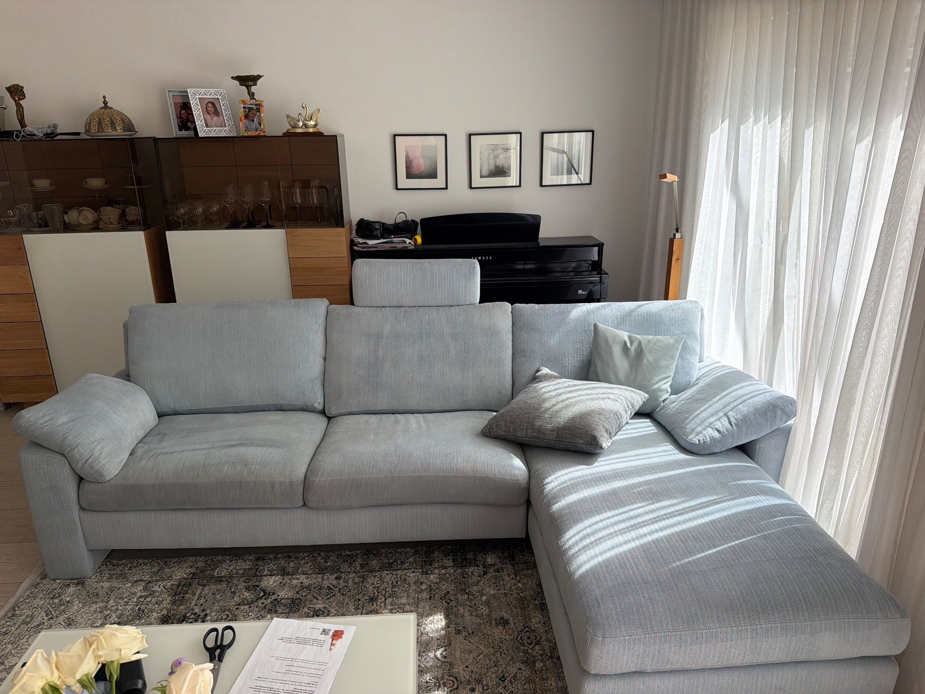 Sofas: Sofa light blue – D'occasion à Reinach BL par jam_y58v