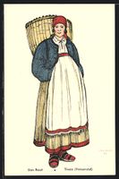 Tessiner Bäuerin mit Weidenkorb