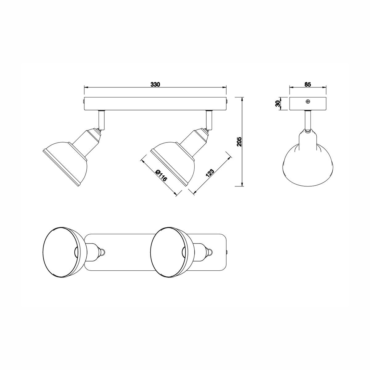 Lampade: Deckenleuchte, Holzoptik, 33 cm x 20 cm – Nuovo (secondo la descrizione) da Kreuzlingen venduto da Smart-Light 4