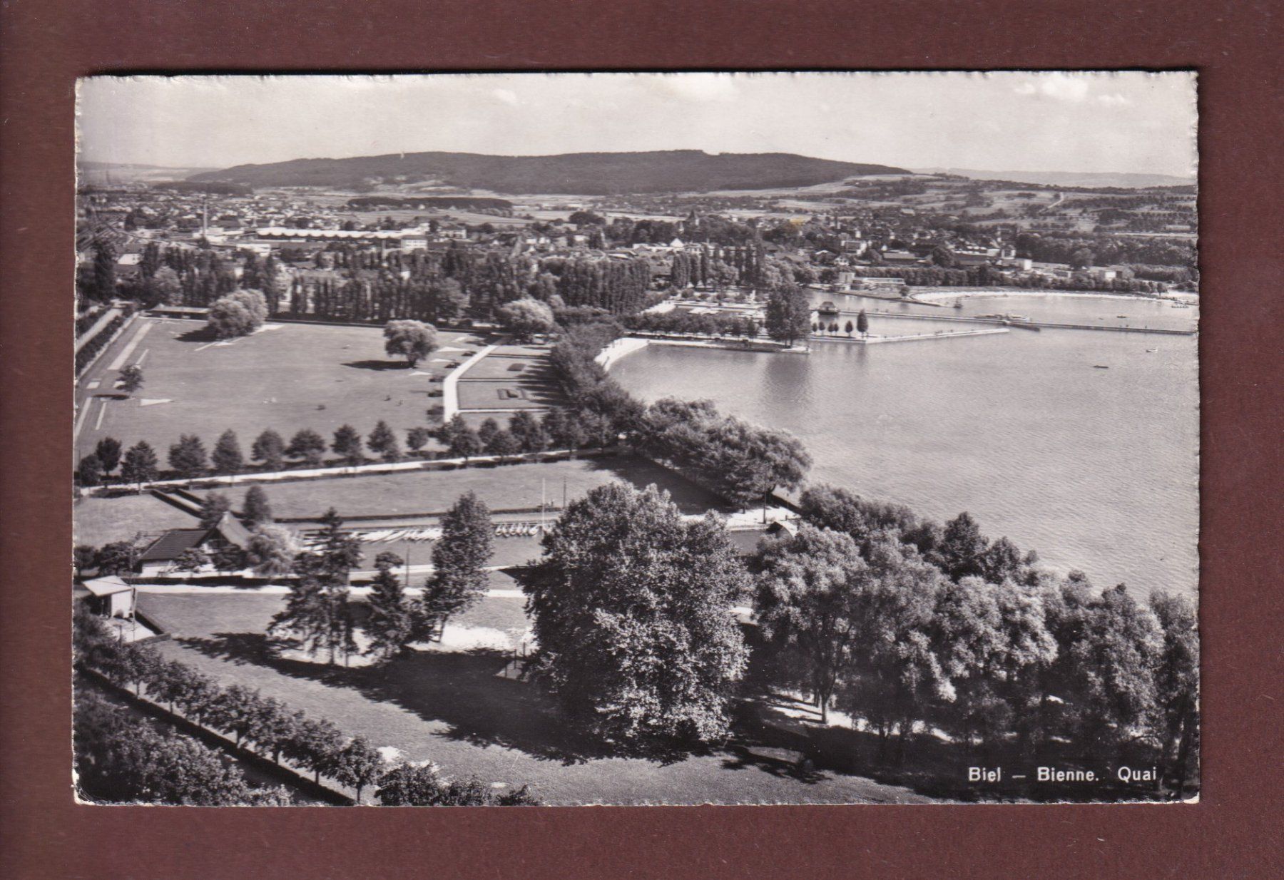 Cartoline postali: BIEL / BIENNE - Quai - 1958 – Usato da Pully venduto da nicecards