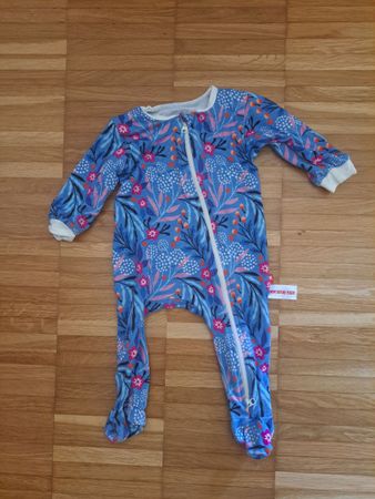 Baby pyjama floral pattern blue like new