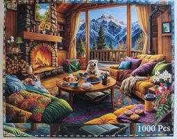 1000 Puzzle HUADADA, Alpine Cabin Retreat