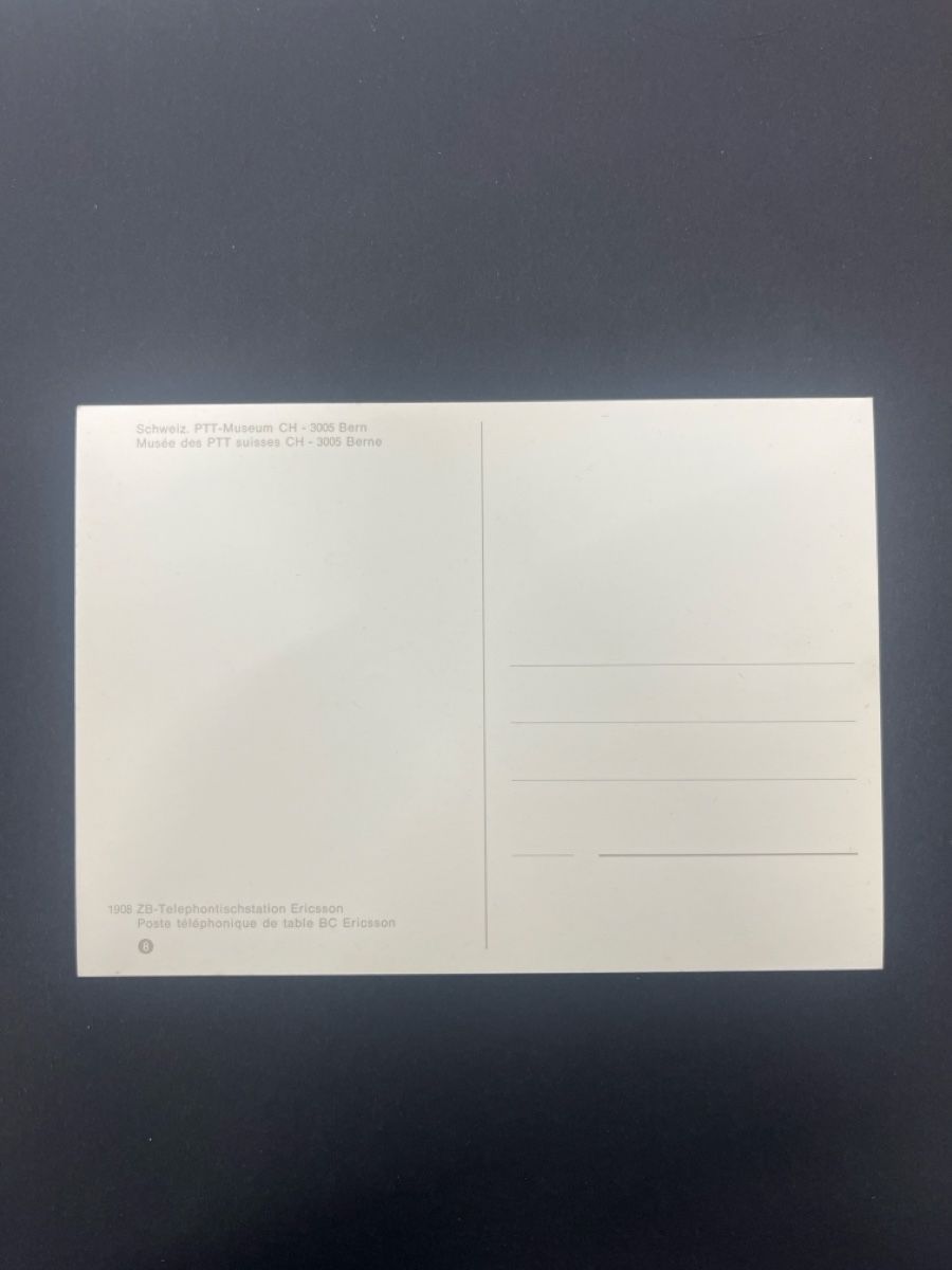 Cartoline postali: Ansichtskarte Telefon Ericsson PTT Museum Bern – Usato da Muttenz venduto da Totkel 1