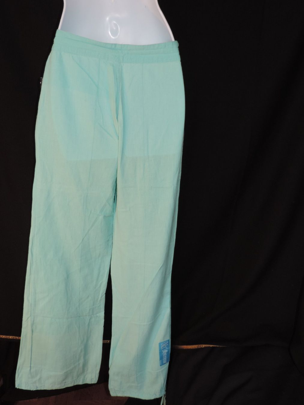 Pantaloni: pantalon lin droit léger turquoise – Usato da Genève venduto da Axelle333 8