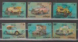 Ajman timbres: voitures anciennes et modernes, 1970