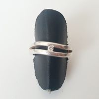 925er Silberring mit Zirkonia Grösse 17.2 mm, Top Zustand!