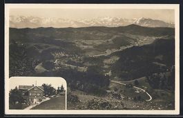 Steg, Gasthaus Hörnlikulm mit Blick ins