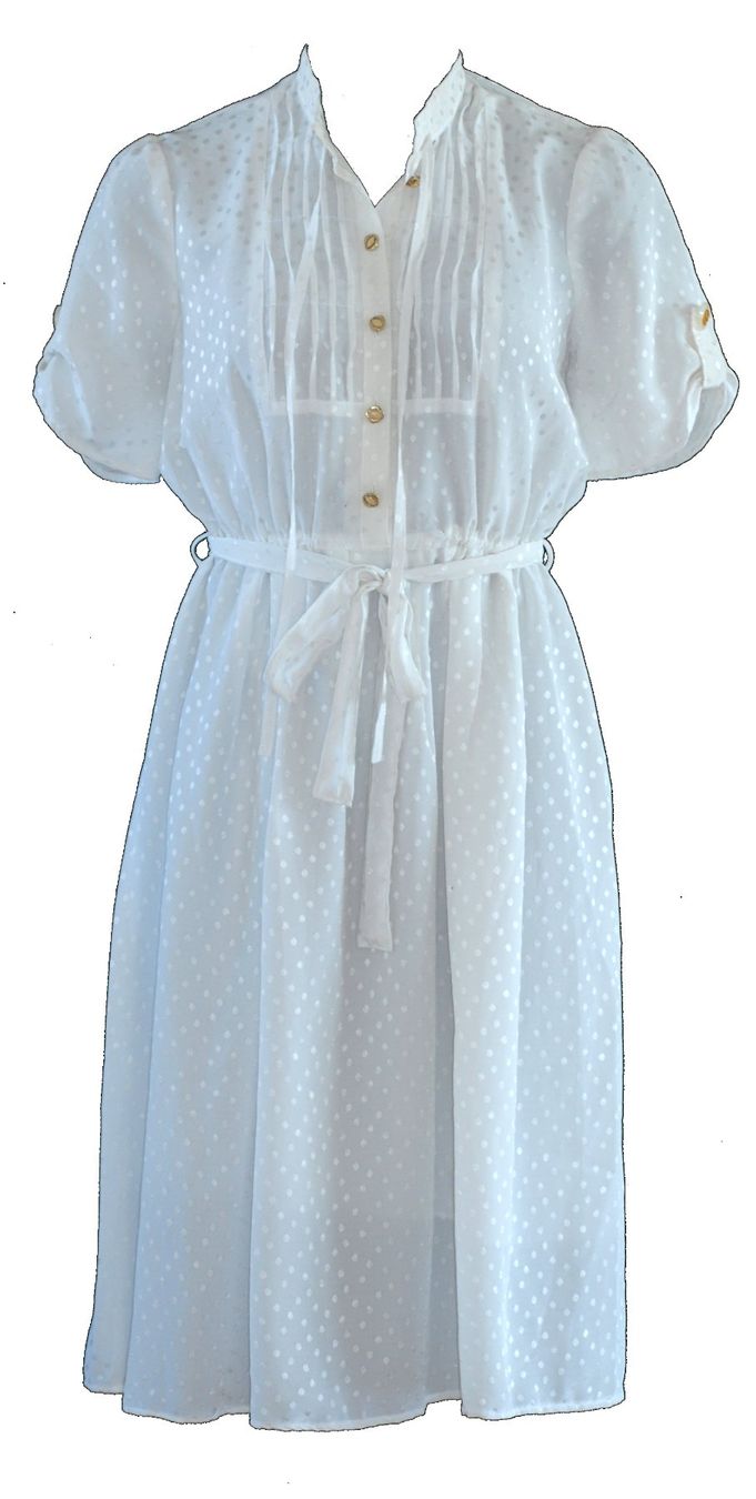 Robes: Robe en soie blanche, taille S – D'occasion à Clarens par alice_merveilles 2