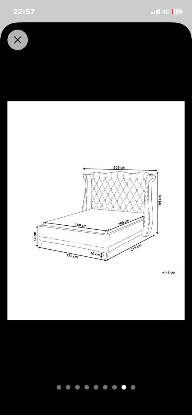 Lits: Bett mit Lattenrost 160 x 200 cm Grau – D'occasion à Schattdorf par wal_5l5t 7