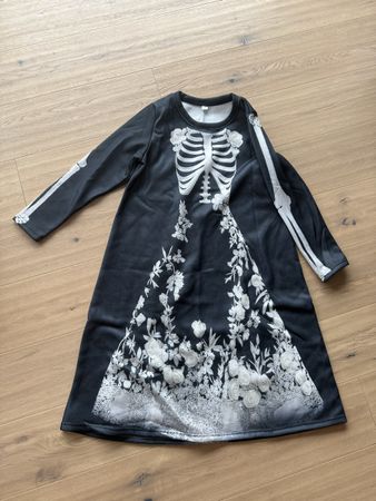 Halloween Skelett Kleid mit Blumen Gr. S - Neu!💀💐 (50)