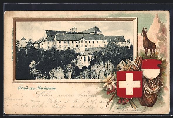 Cartoline postali: Passepartout-Lithographie Mariastein, Or – Usato da Berlin venduto da bartko-reher